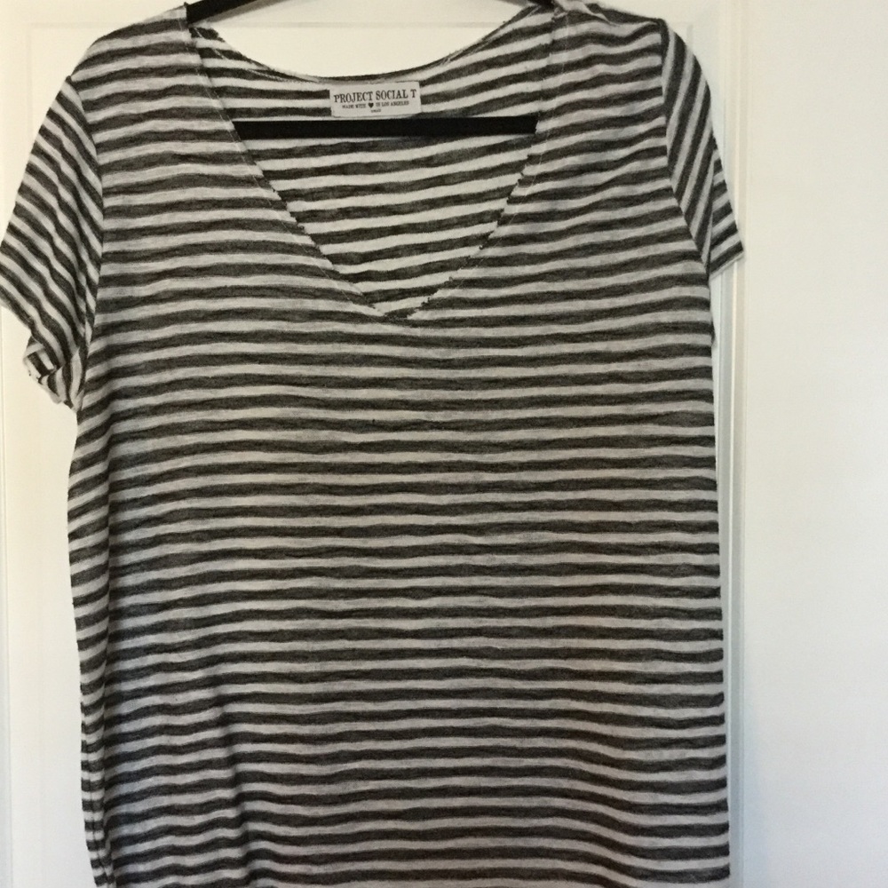 Striped V-Neck